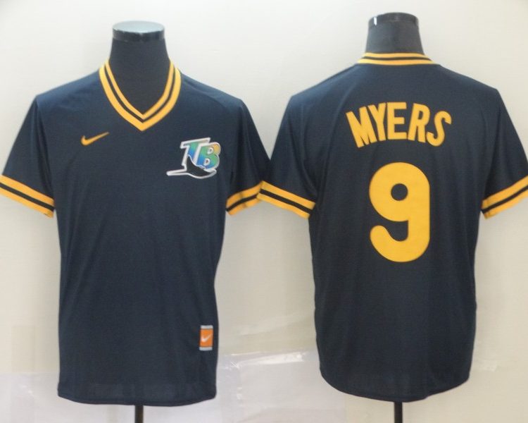 Men's Tampa Bay Rays Wil Myers #9 Navy Baseball Jersey