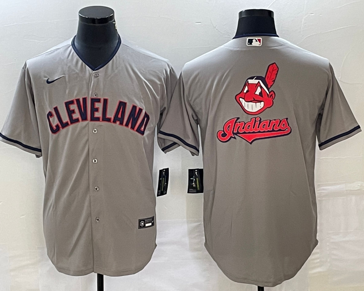 Men's Cleveland Guardians Gray Road Authentic Team Jersey
