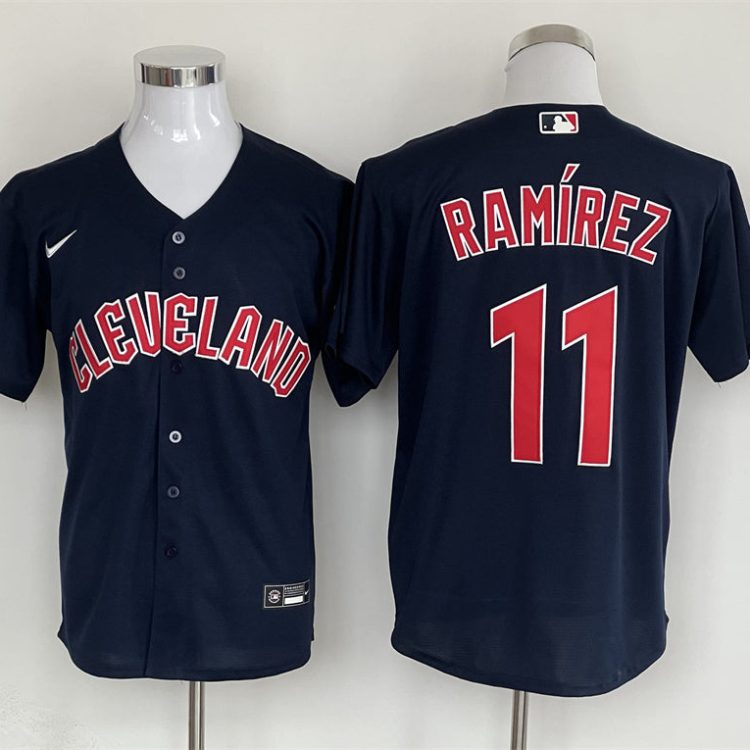 Men's Cleveland Guardians Jos&eacute; Ram&iacute;rez Nike Navy Jersey
