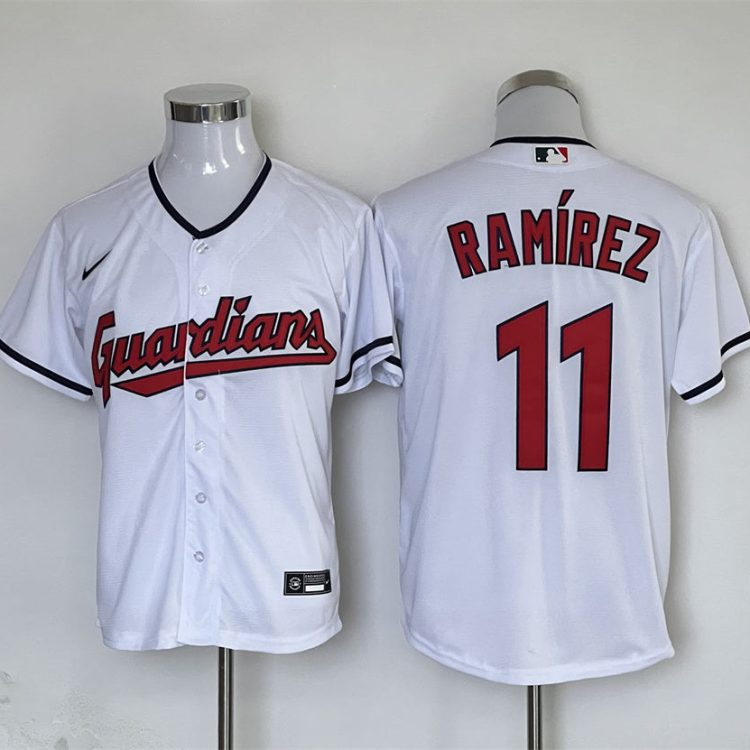Men's Cleveland Guardians Jos&eacute; Ram&iacute;rez Nike White Jers