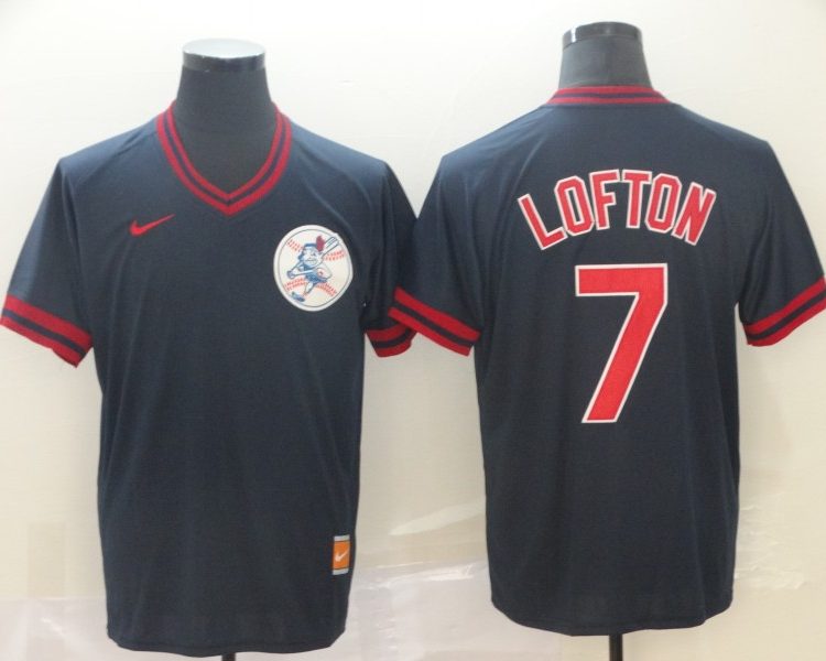 Men's Cleveland Guardians Kenny Lofton #7 Navy Team Jersey