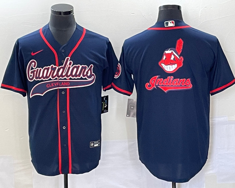 Men's Cleveland Guardians Navy Alternate Official Jersey