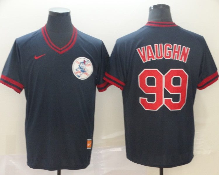 Men's Cleveland Guardians Rick Vaughn #99 Navy Team Jersey