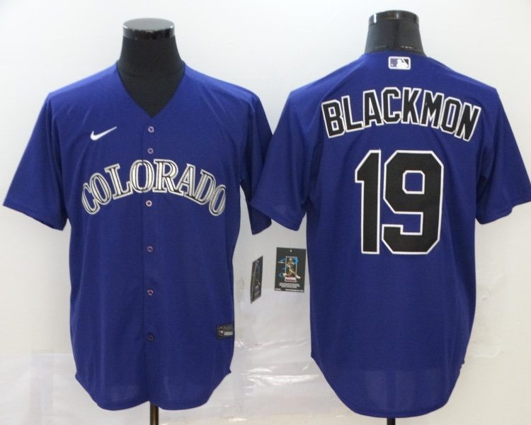 Men's Colorado Rockies Charlie Blackmon #19 Purple Baseball Jersey