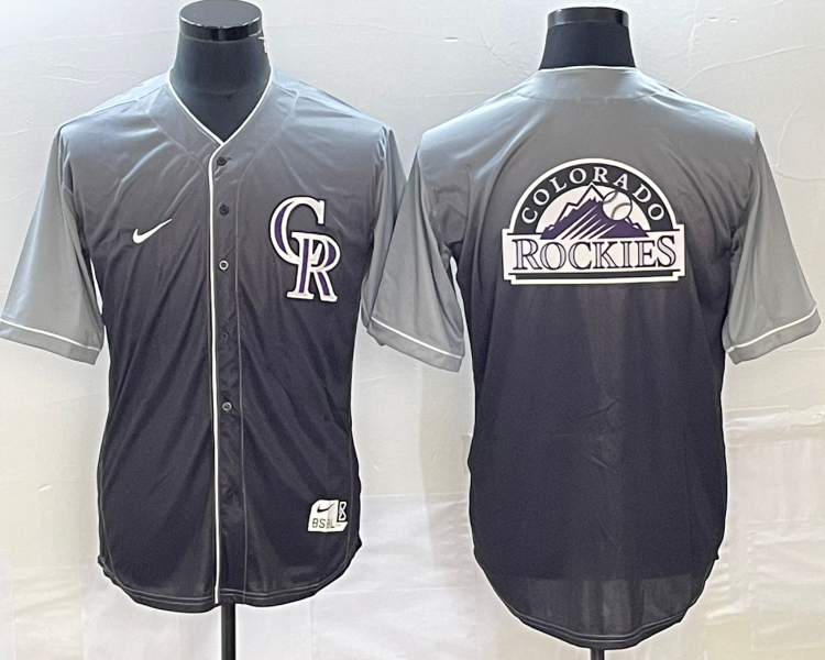Men's Colorado Rockies Grey Gradient Team Jersey