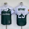 Men's Colorado Rockies Kris Bryant #23 Green City Connect Jersey