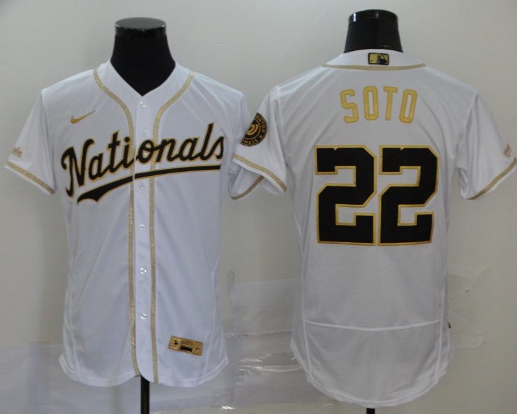 Men's Washington Nationals Juan Soto #22 White Authentic Jersey
