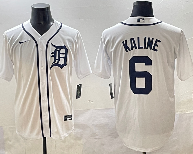 Men's Detroit Tigers Al Kaline #6 White Home Jersey