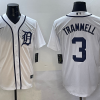 Men's Detroit Tigers Alan Trammell #3 White Limited Jersey