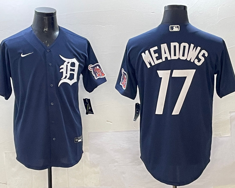 Men's Detroit Tigers Austin Meadows #17 Navy Jersey