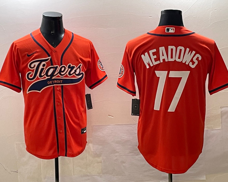 Men's Detroit Tigers Austin Meadows #17 Orange Jersey