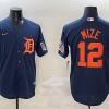 Men's Detroit Tigers Casey Mize #12 Navy Limited Jersey