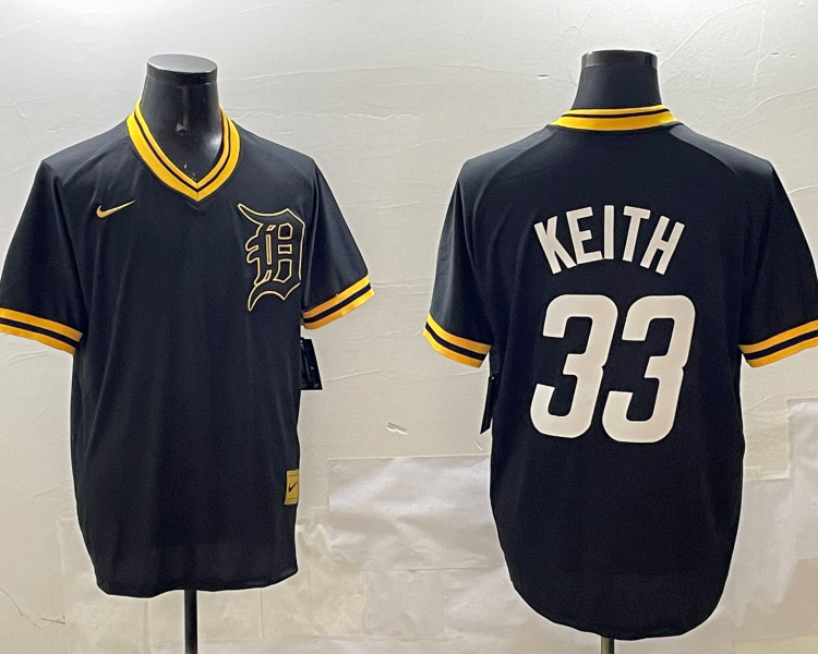 Men's Detroit Tigers Colt Keith #33 Black Jersey