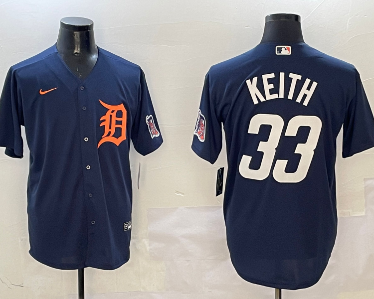 Men's Detroit Tigers Colt Keith #33 Navy Limited Jersey