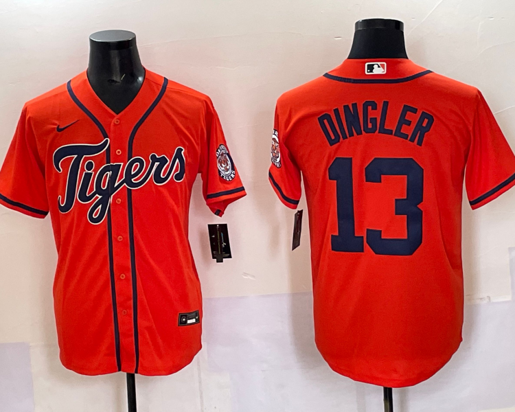 Men's Detroit Tigers Dillon Dingler #13 Orange Limited Jersey