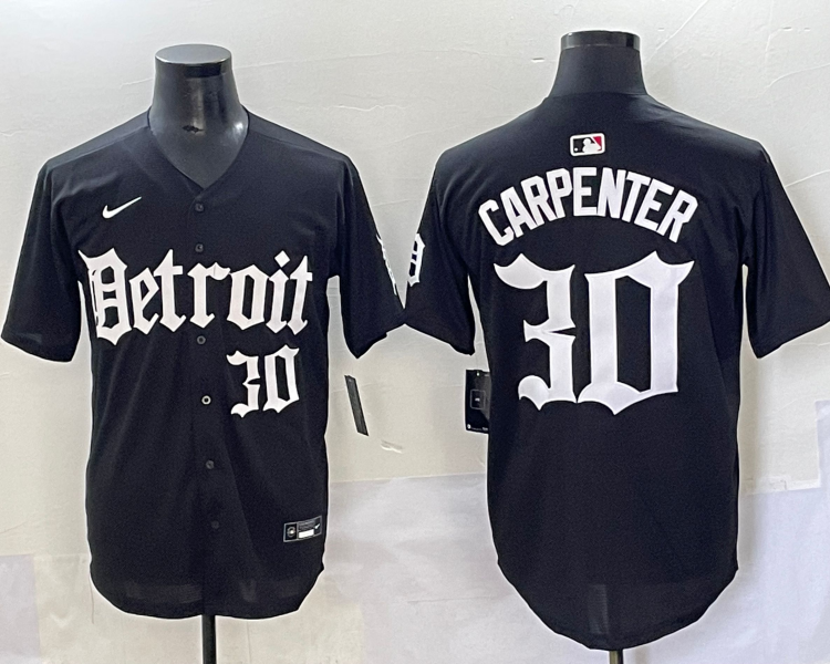 Men's Detroit Tigers Kerry Carpenter #30 Black Jersey