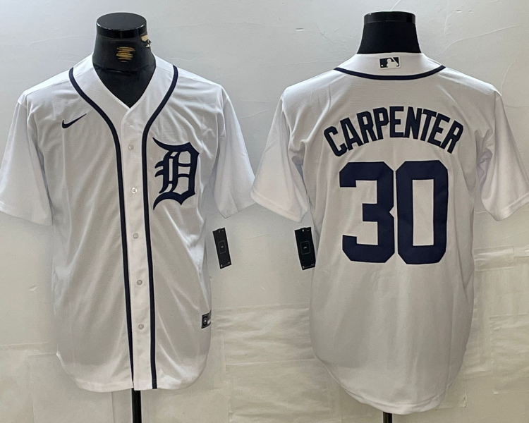Men's Detroit Tigers Kerry Carpenter #30 White Jersey
