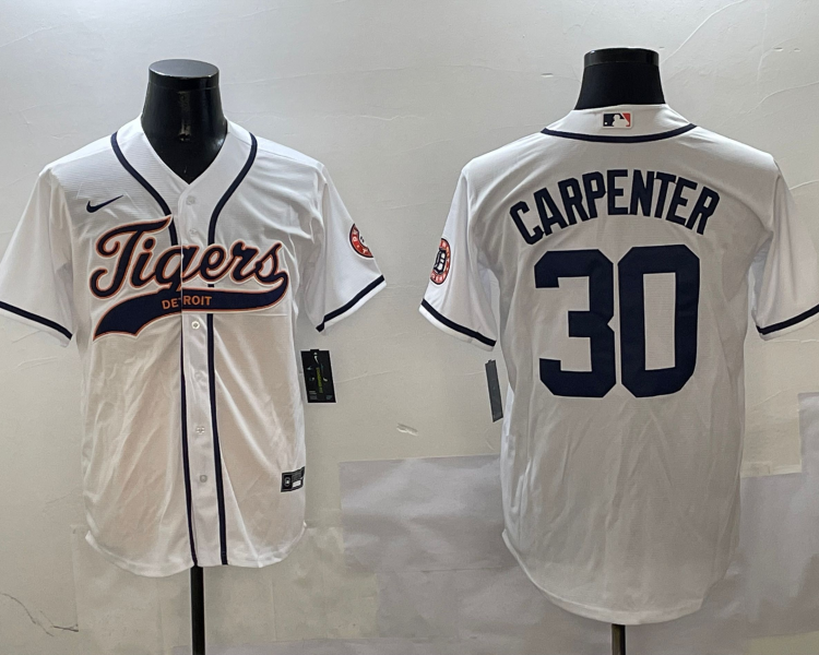 Men's Detroit Tigers Kerry Carpenter #30 White Jersey