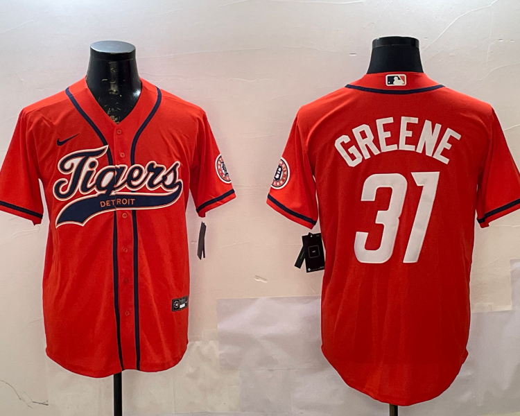 Men's Detroit Tigers Riley Greene #31 Orange Jersey