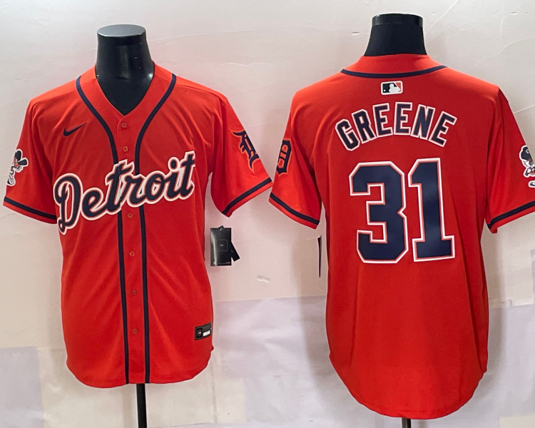 Men's Detroit Tigers Riley Greene #31 Orange Limited Jersey