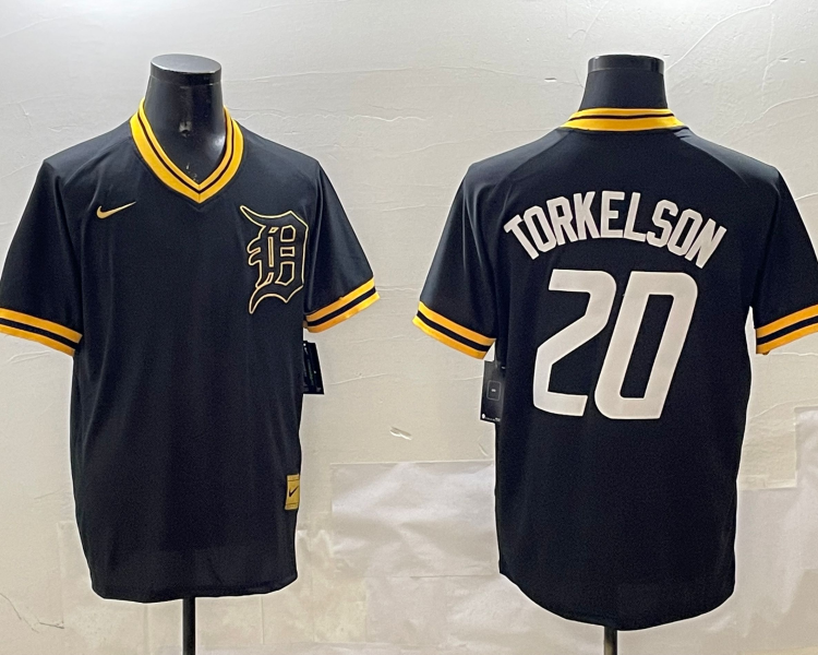 Men's Detroit Tigers Spencer Torkelson #20 Black Jersey