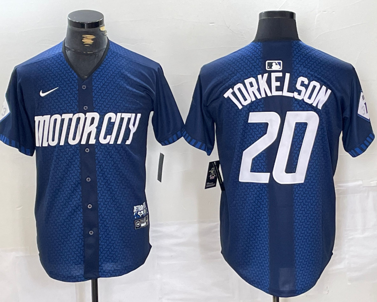 Men's Detroit Tigers Spencer Torkelson #20 Navy 2024 City Connect Limited Jersey