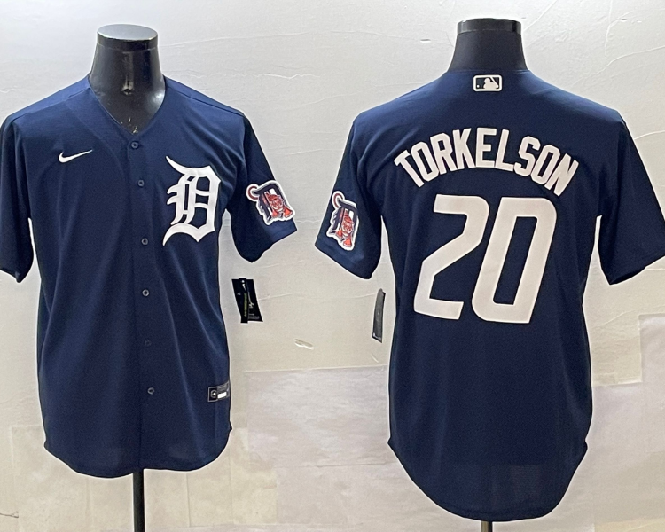 Men's Detroit Tigers Spencer Torkelson #20 Navy Jersey