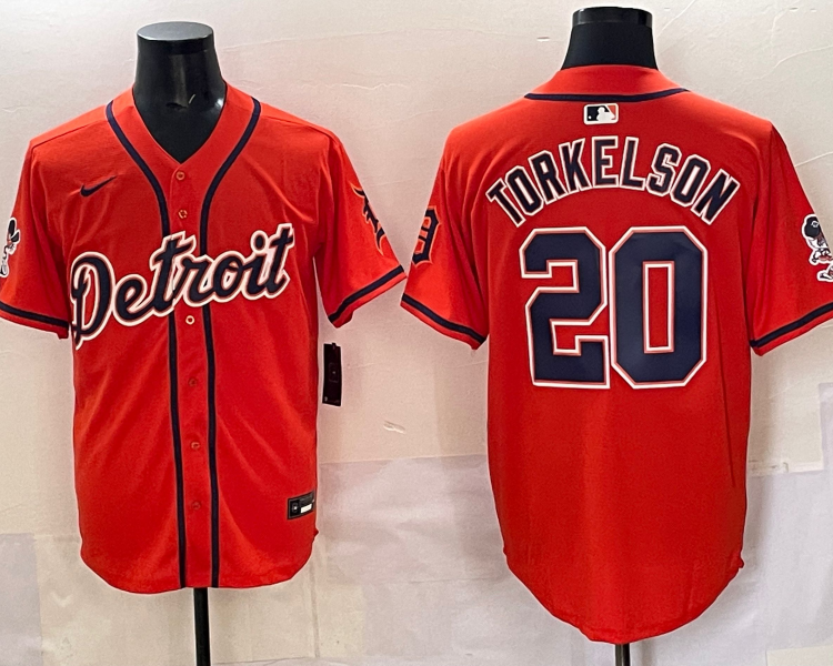 Men's Detroit Tigers Spencer Torkelson #20 Orange Jersey