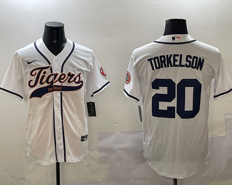 Men's Detroit Tigers Spencer Torkelson #20 White Jersey