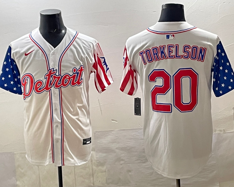 Men's Detroit Tigers Spencer Torkelson #20 White Limited Jersey