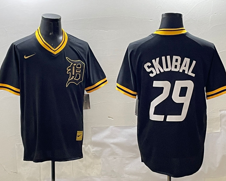 Men's Detroit Tigers Tarik Skubal #29 Black Jersey