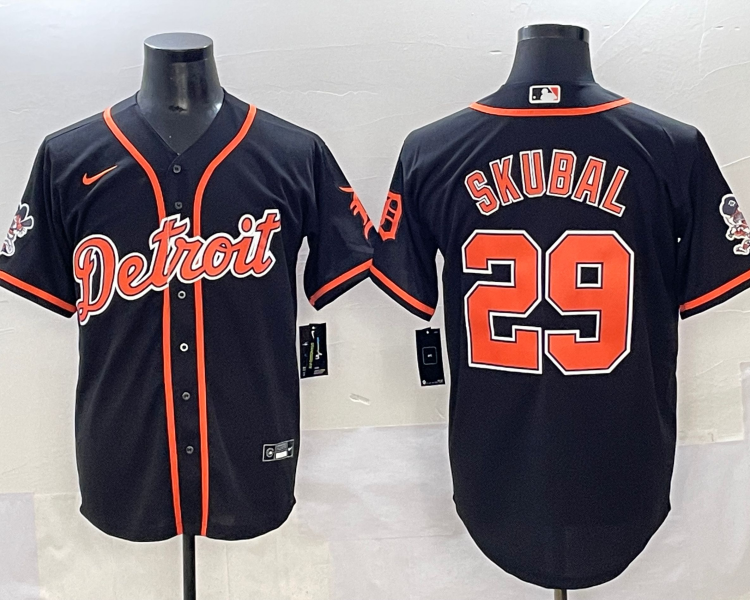Men's Detroit Tigers Tarik Skubal #29 Black Limited Jersey