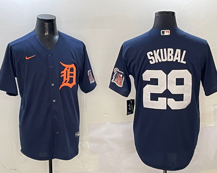 Men's Detroit Tigers Tarik Skubal #29 Navy Limited Jersey