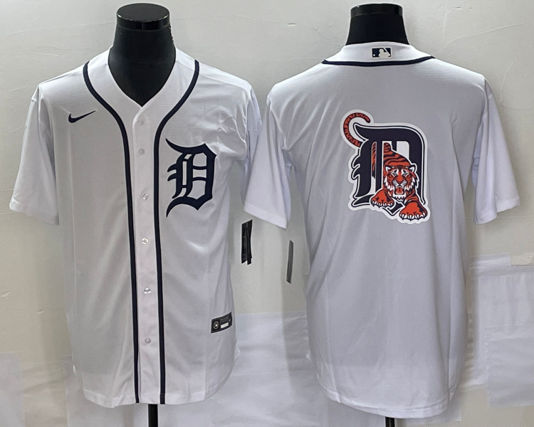 Men's Detroit Tigers White Home Team Jersey