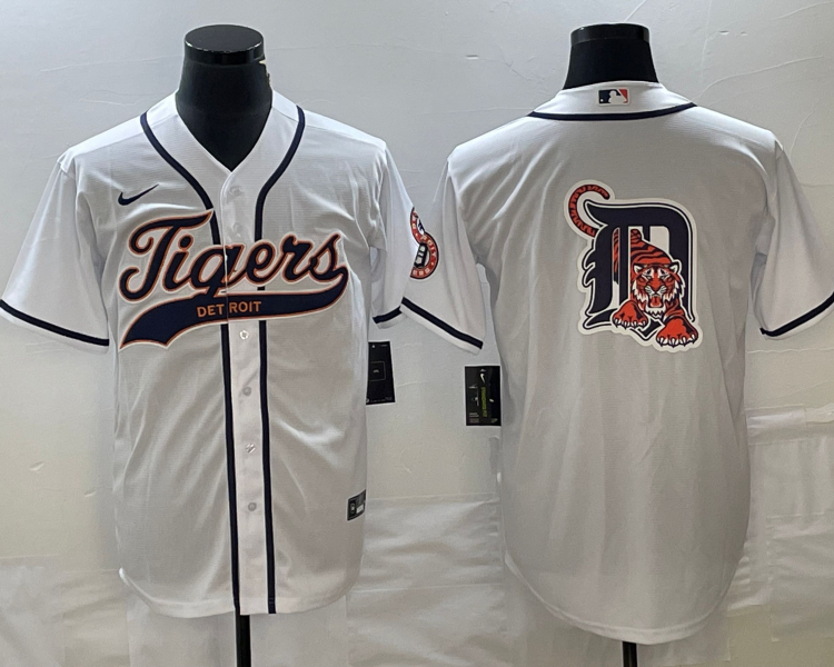 Men's Detroit Tigers White Jersey Joint Edition