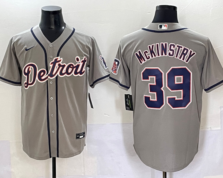 Men's Detroit Tigers Zach McKinstry #39 Gray Jersey