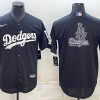 Men's Los Angeles Dodgers Black Authentic Patch Jersey
