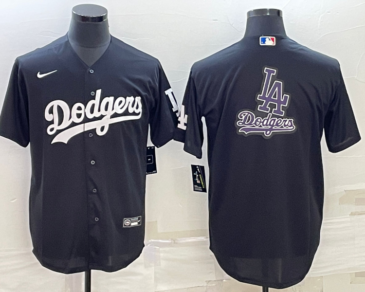 Men's Los Angeles Dodgers Black Authentic Patch Jersey