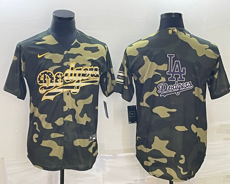 Men's Los Angeles Dodgers Camouflage Baseball Jersey
