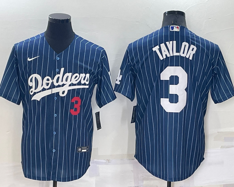 Men's Los Angeles Dodgers Chris Taylor #3 Blue Jersey