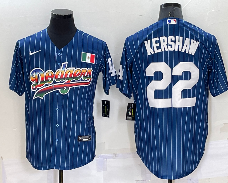 Men's Los Angeles Dodgers Clayton Kershaw #22 Blue Authentic Jersey