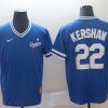 Men's Los Angeles Dodgers Clayton Kershaw #22 Blue Jersey