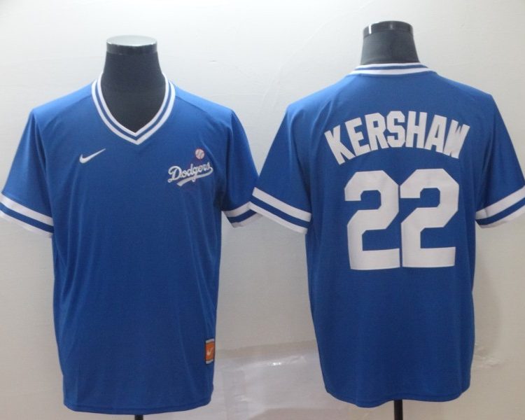 Men's Los Angeles Dodgers Clayton Kershaw #22 Blue Jersey