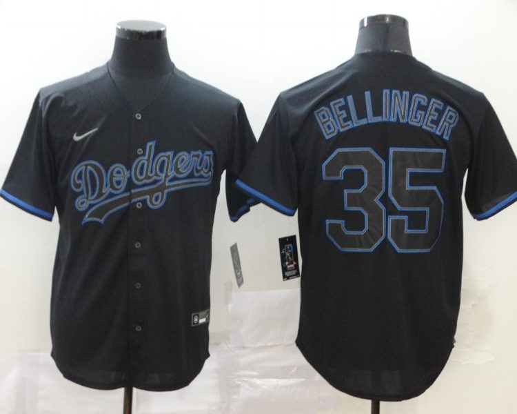 Men's Los Angeles Dodgers Cody Bellinger #35 Black Jersey