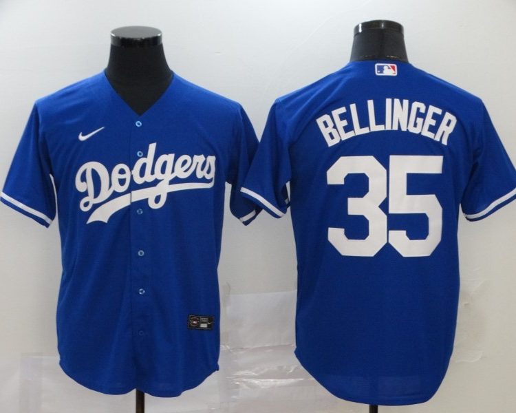 Men's Los Angeles Dodgers Cody Bellinger #35 Blue Baseball Jersey