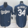 Men's Los Angeles Dodgers Fernando Valenzuela #34 Blue Baseball Jersey