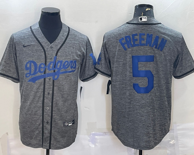 Men's Los Angeles Dodgers Freddie Freeman Gray Jersey