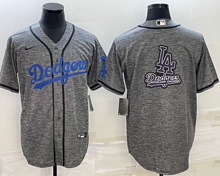 Men's Los Angeles Dodgers Gray Alternate Name Jersey