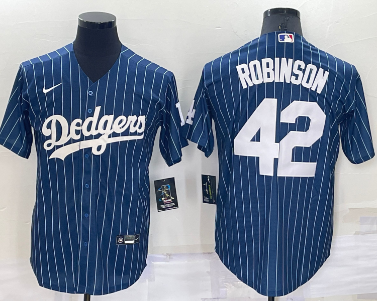 Men's Los Angeles Dodgers Jackie Robinson #42 Blue Jersey