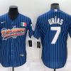 Men's Los Angeles Dodgers Julio Urias #7 Blue Stitched Jersey